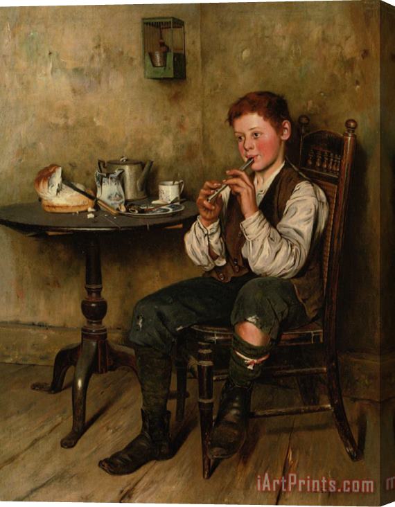 Charles Spencelayh The Penny Whistle Stretched Canvas Print / Canvas Art
