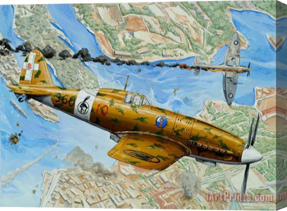 Charles Taylor Victory over Malta Stretched Canvas Painting / Canvas Art