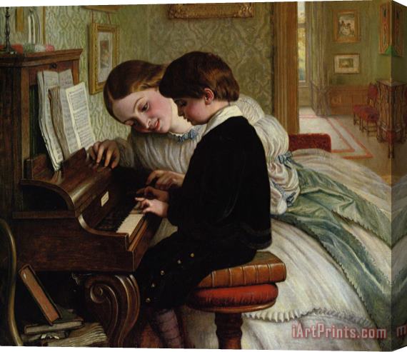 Charles West Cope Music Lesson Stretched Canvas Painting / Canvas Art
