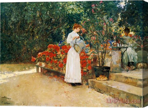 Childe Hassam After Breakfast 1887 Stretched Canvas Print / Canvas Art