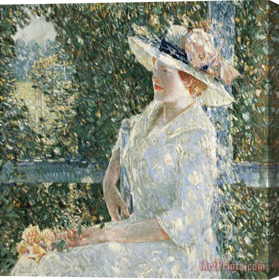 Childe Hassam An Outdoor Portrait of Miss Weir Stretched Canvas Print / Canvas Art