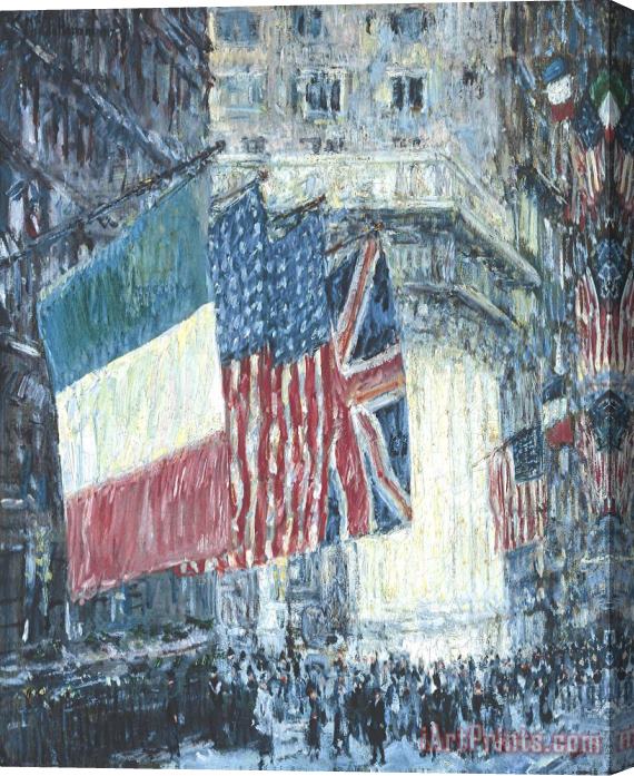 Childe Hassam Avenue of The Allies Stretched Canvas Painting / Canvas Art