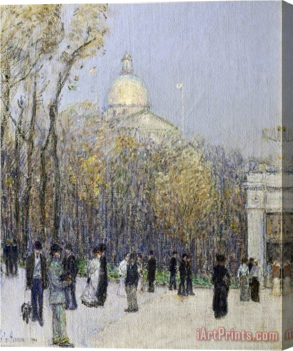 Childe Hassam Boston Commons C 1901 Stretched Canvas Painting / Canvas Art