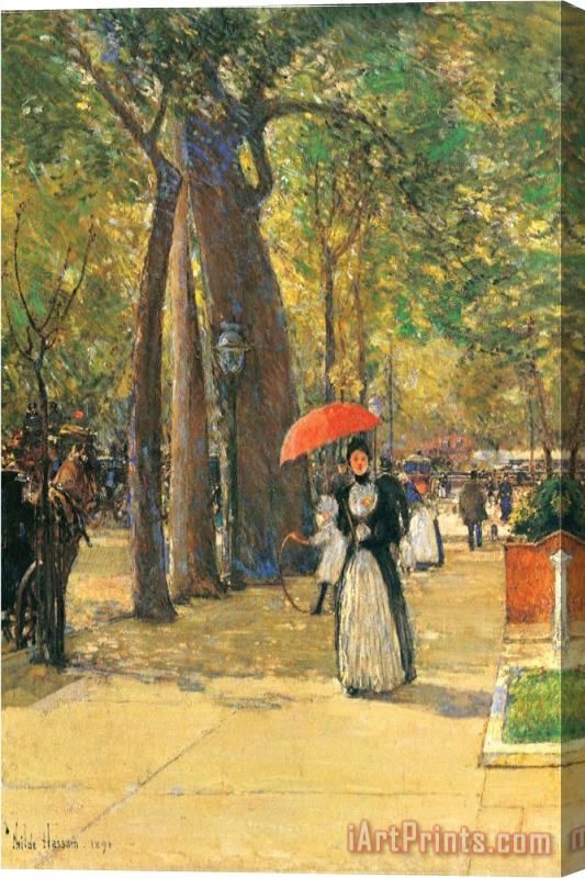 Childe Hassam Fifth Avenue And Washington Square Stretched Canvas Print / Canvas Art