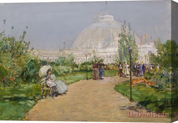 Childe Hassam Horticulture Building, World's Columbian Exposition, Chicago Stretched Canvas Painting / Canvas Art