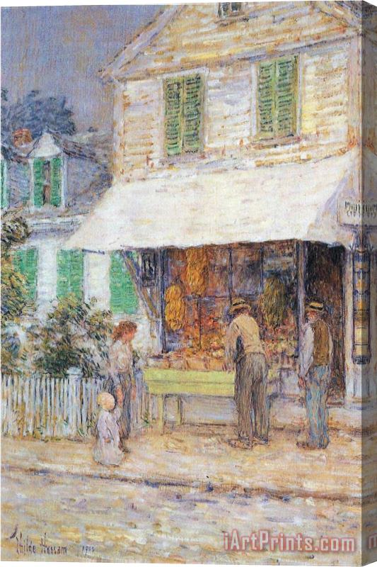 Childe Hassam Provincial Town Stretched Canvas Painting / Canvas Art