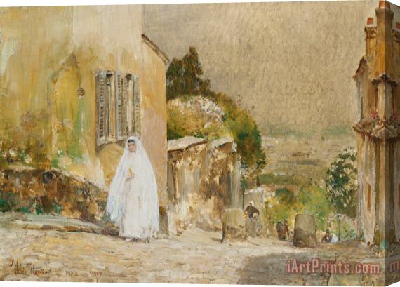 Childe Hassam Spring Morning at Montmartre Stretched Canvas Painting / Canvas Art