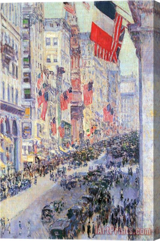 Childe Hassam The Avenue Along 34th Street May 1917 Stretched Canvas Painting / Canvas Art