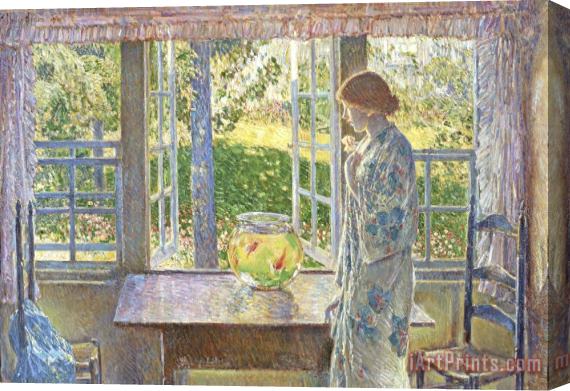 Childe Hassam The Goldfish Window Stretched Canvas Print / Canvas Art