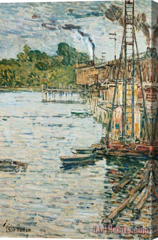 Childe Hassam The Mill Pond Stretched Canvas Painting / Canvas Art