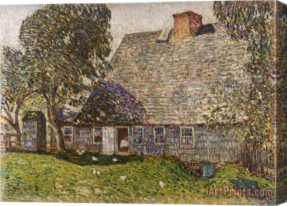 Childe Hassam The Old Mulford House Easthampton 1917 Stretched Canvas Painting / Canvas Art