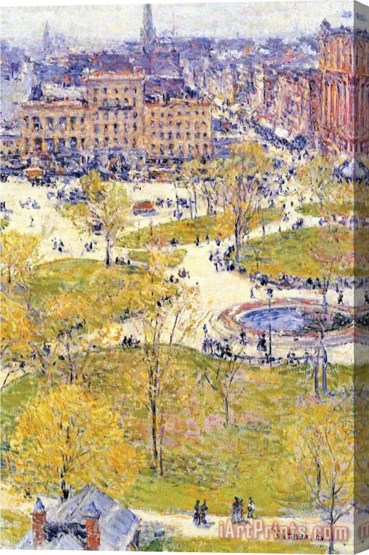 Childe Hassam Union Square in Spring Stretched Canvas Print / Canvas Art