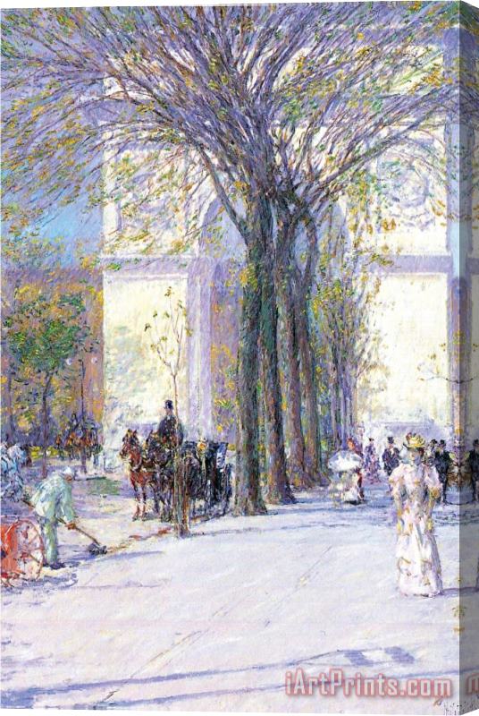 Childe Hassam Washington Triumphal Arch in Spring Stretched Canvas Painting / Canvas Art