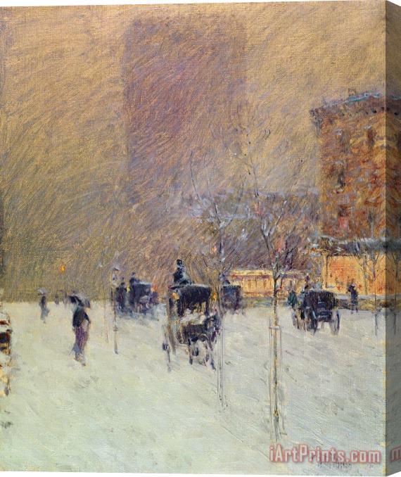 Childe Hassam Winter Afternoon in New York Stretched Canvas Painting / Canvas Art