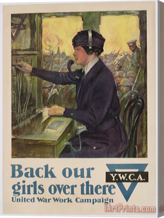 Clarence F Underwood World War I YWCA poster Stretched Canvas Painting / Canvas Art
