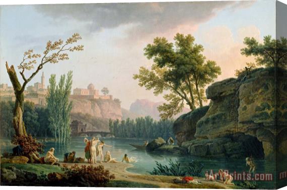 Claude Joseph Vernet Summer Evening, Landscape in Italy Stretched Canvas Print / Canvas Art