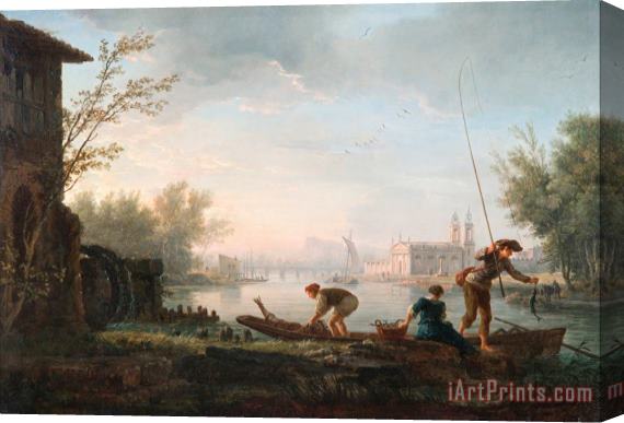 Claude Joseph Vernet The Four Times of Day Morning Stretched Canvas Print / Canvas Art