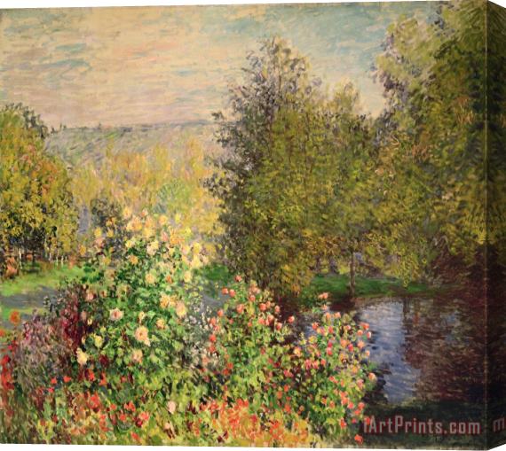Claude Monet A Corner of the Garden at Montgeron Stretched Canvas Painting / Canvas Art