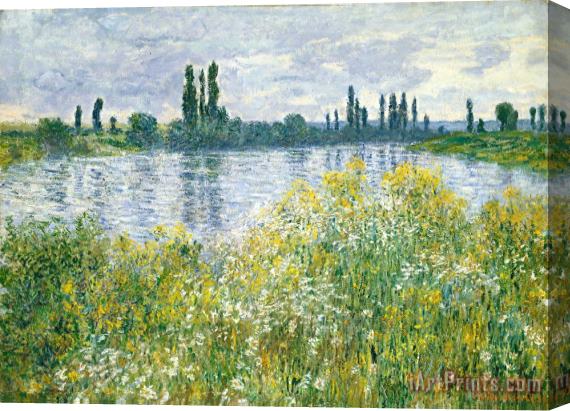 Claude Monet Banks Of The Seine Vetheuil Stretched Canvas Print / Canvas Art