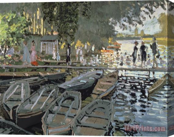 Claude Monet Bathers at La Grenouillere Stretched Canvas Painting / Canvas Art