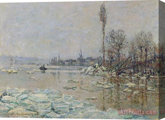 Claude Monet Breakup of Ice Stretched Canvas Print / Canvas Art