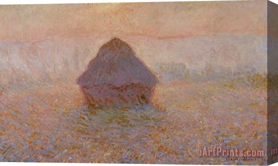 Claude Monet Grainstack Sun In The Mist Stretched Canvas Painting / Canvas Art