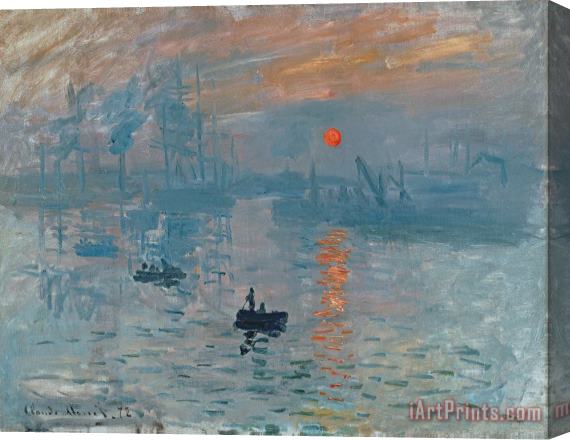 Claude Monet Impression Sunrise Stretched Canvas Print / Canvas Art