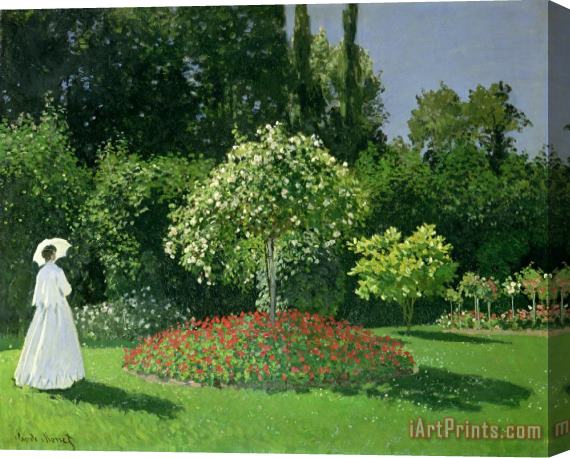 Claude Monet Jeanne Marie Lecadre in the Garden Stretched Canvas Painting / Canvas Art