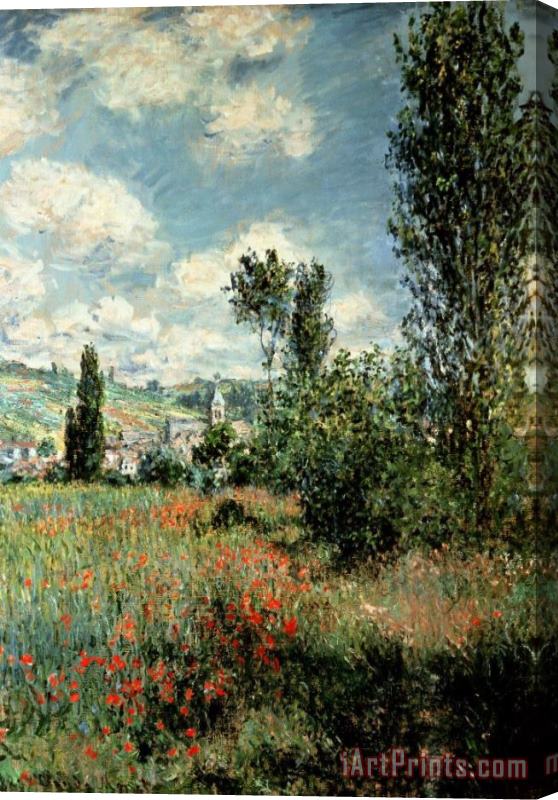 Claude Monet Path through the Poppies Stretched Canvas Print / Canvas Art