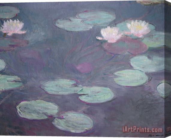 Claude Monet Pink Lilies Stretched Canvas Painting / Canvas Art