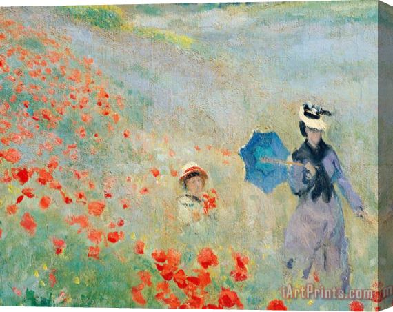 Claude Monet Poppies At Argenteuil Stretched Canvas Painting / Canvas Art