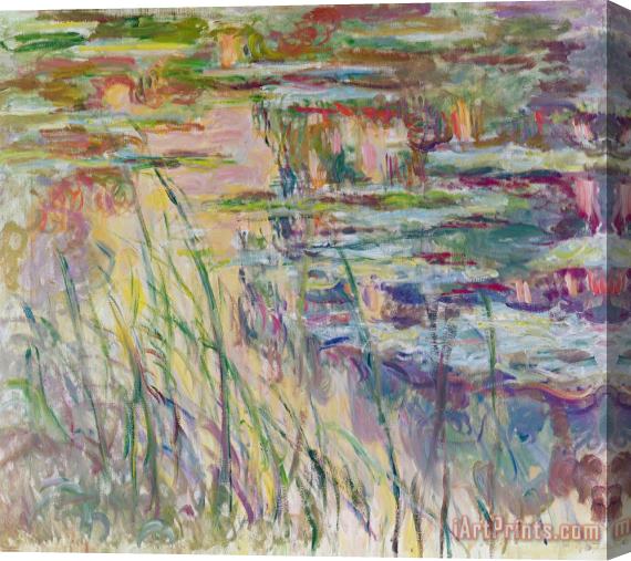 Claude Monet Reflections On The Water Stretched Canvas Painting / Canvas Art