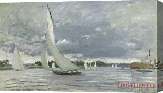 Claude Monet Regatta at Argenteuil Stretched Canvas Print / Canvas Art