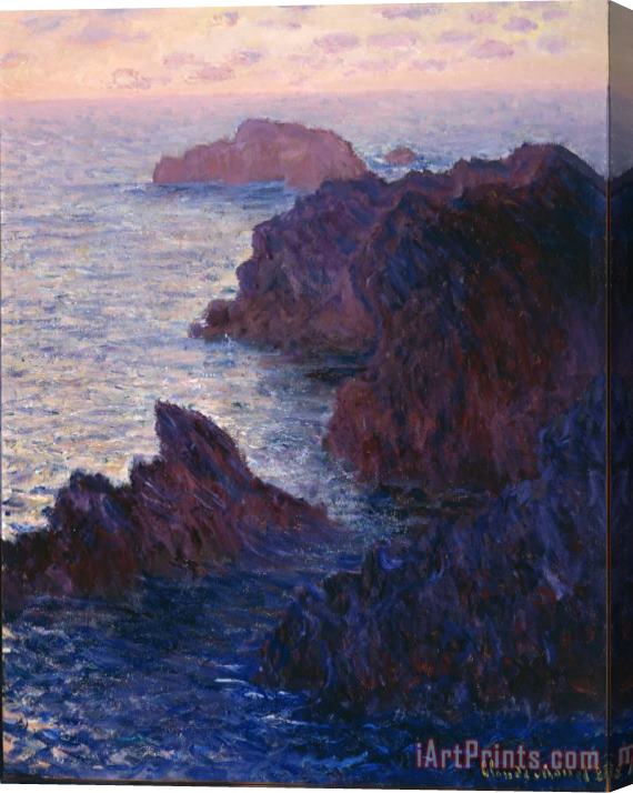 Claude Monet Rocks at Bell Ile Port Domois Stretched Canvas Painting / Canvas Art