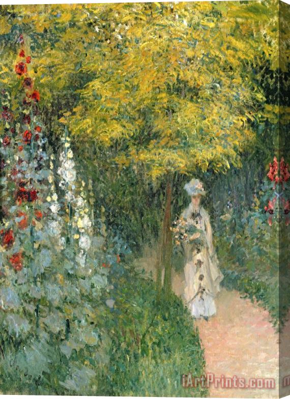 Claude Monet Rose Garden Stretched Canvas Print / Canvas Art
