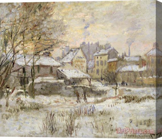 Claude Monet Snow Effect With Setting Sun Stretched Canvas Print / Canvas Art