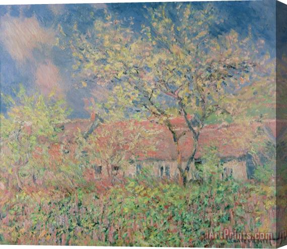 Claude Monet Springtime At Giverny Stretched Canvas Painting / Canvas Art