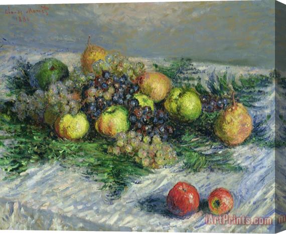 Claude Monet Still Life With Pears And Grapes Stretched Canvas Painting / Canvas Art