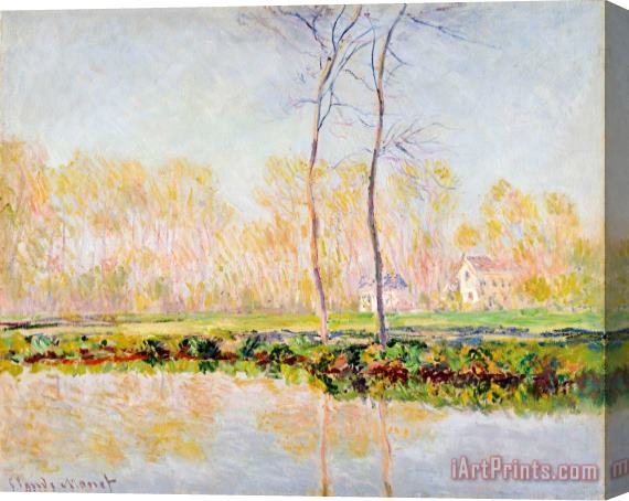 Claude Monet The Banks of the River Epte at Giverny Stretched Canvas Painting / Canvas Art