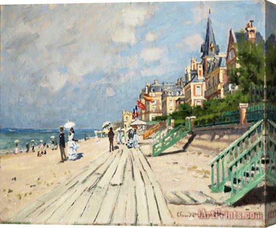 Claude Monet the beach at trouville Stretched Canvas Painting / Canvas Art