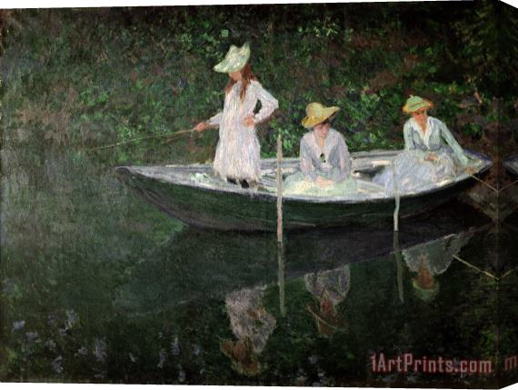 Claude Monet The Boat at Giverny Stretched Canvas Print / Canvas Art