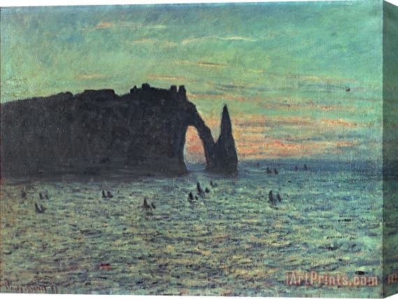Claude Monet The Hollow Needle at Etretat Stretched Canvas Print / Canvas Art