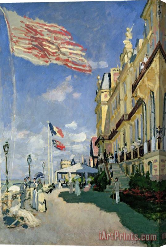 Claude Monet The Hotel des Roches Noires at Trouville Stretched Canvas Painting / Canvas Art