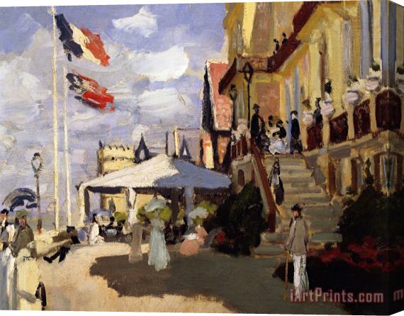 Claude Monet The Hotel Des Roches Noires At Trouville Stretched Canvas Painting / Canvas Art