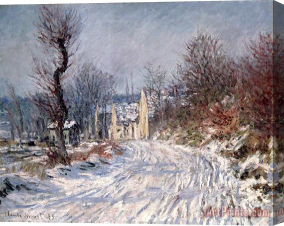 Claude Monet The Road to Giverny in Winter Stretched Canvas Painting / Canvas Art