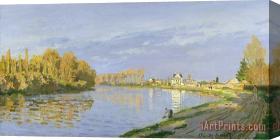 Claude Monet The Seine at Bougival Stretched Canvas Painting / Canvas Art