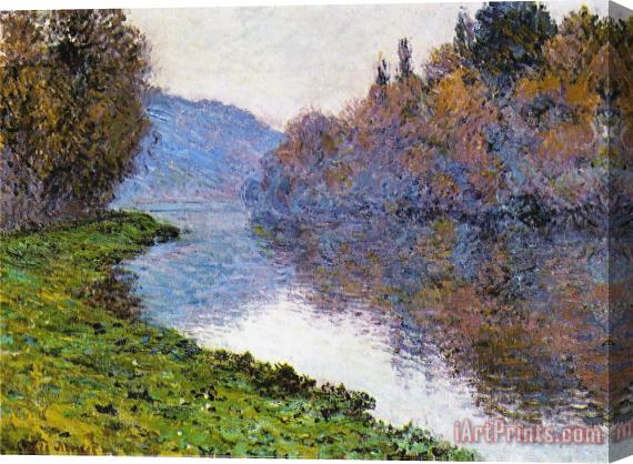 Claude Monet The Seine at Jenfosse Stretched Canvas Print / Canvas Art
