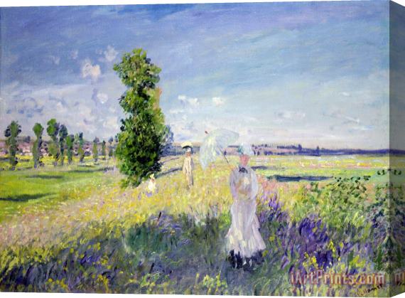 Claude Monet The Walk Stretched Canvas Painting / Canvas Art