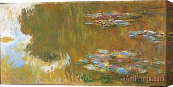 Claude Monet The Water Lily Pond Stretched Canvas Print / Canvas Art