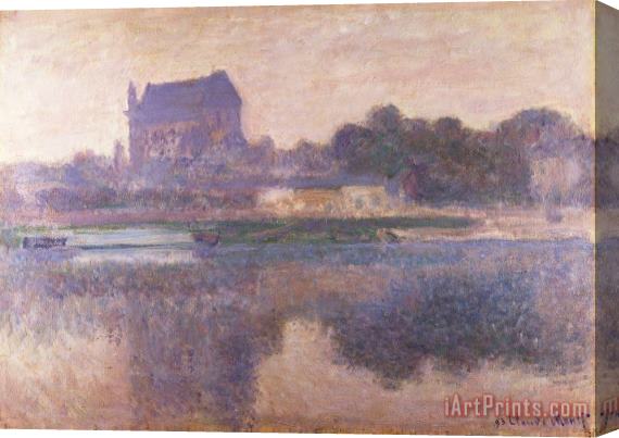 Claude Monet Vernon Church in Fog Stretched Canvas Painting / Canvas Art